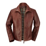 Veste en cuir de cheval Pull-up pour homme Marron