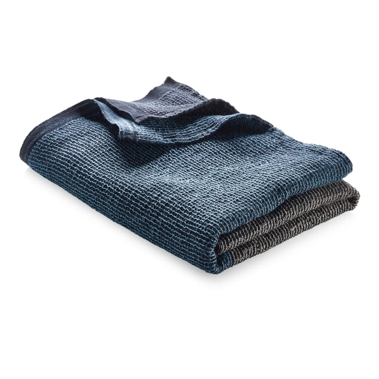 Waffle piqué Lyocell linen, Anthracite blue
