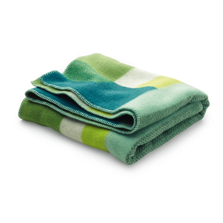Manta de lana de oveja estilo Bauhaus, Verde