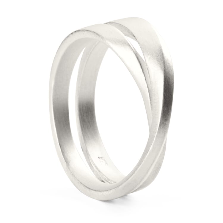 Anneau de Möbius argent, 17 mm de diamètre intérieur