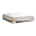 Seng Strap seng hvid 160x200cm orange stropper