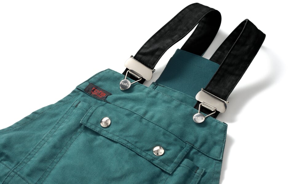 Rofa Gärtnerlatzhose Baumwollköper Grün, Detailsicht