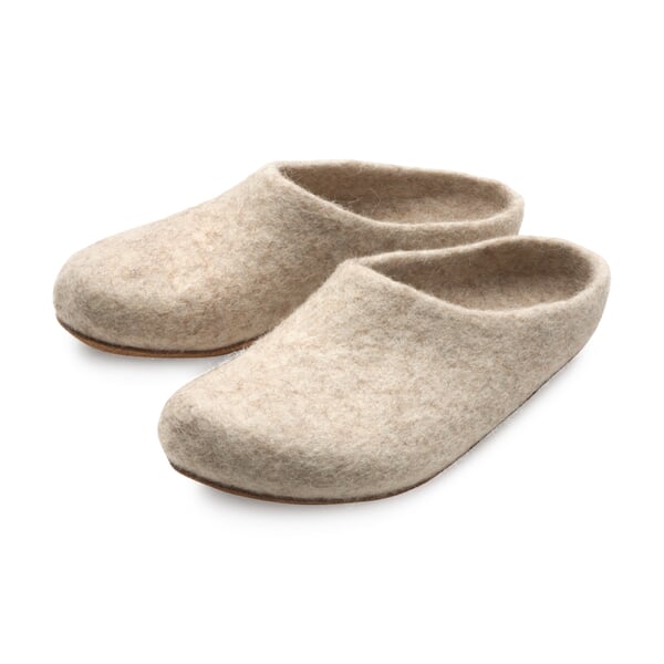 Filzpantoffel Coburger Fuchsschaf Beige