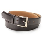 Ceinture en cuir de bœuf à trois couches Marron foncé