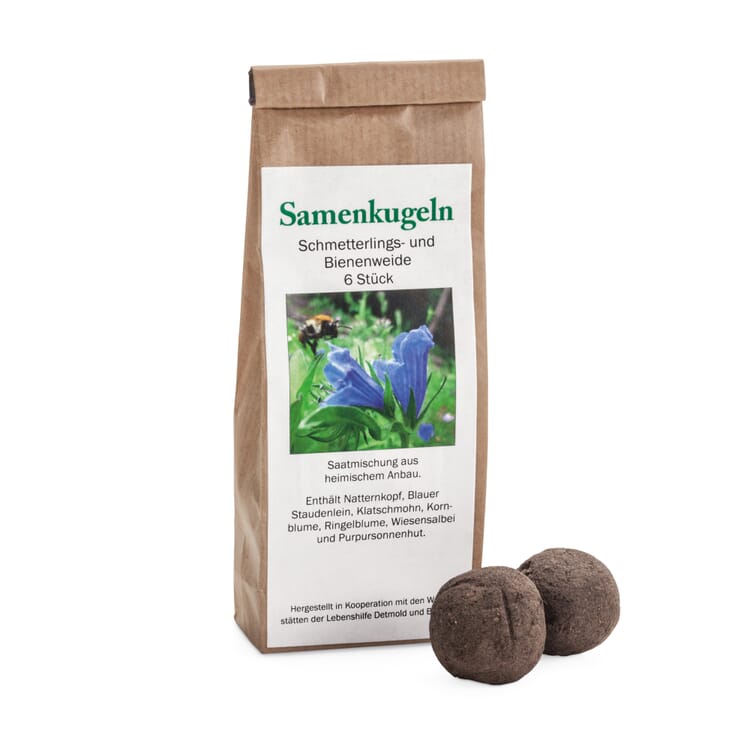 Blomsterfrø Frøkugler, Bier og sommerfugle på græs