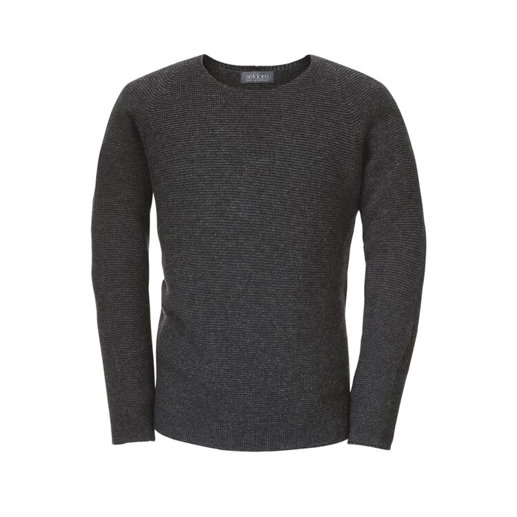 Herren-Pullover Raglanärmel, Anthrazit