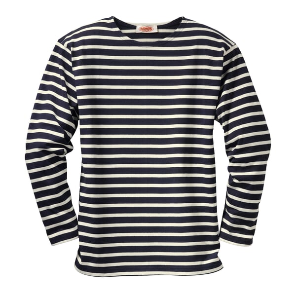 Knitted sweater Navy Blue and Natural Coloured