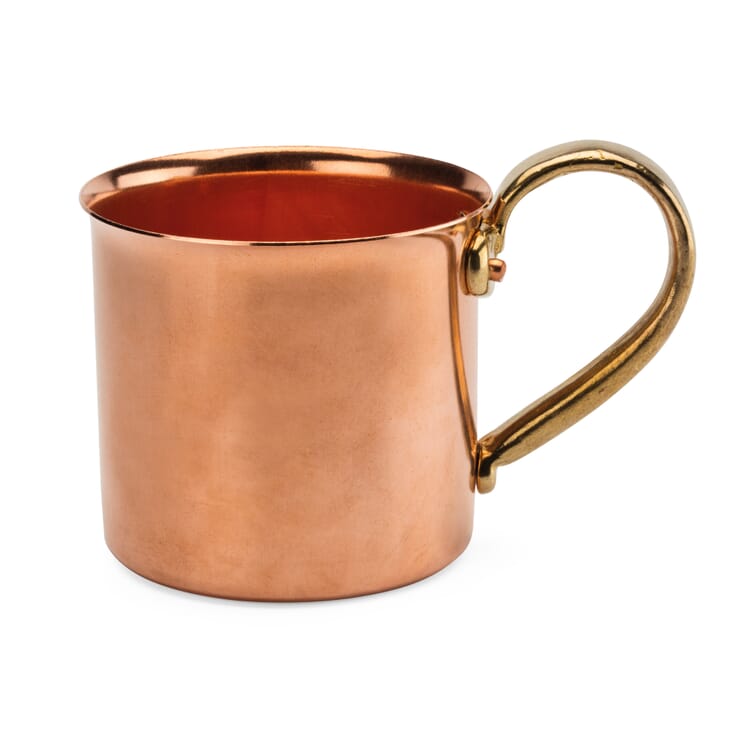 Kupferbecher mit Messinggriff