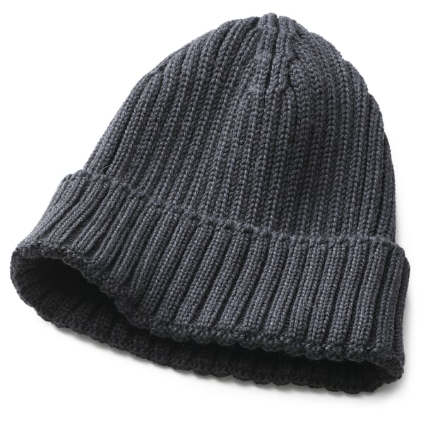 Men’s Beanie with Turn-Up Anthracite