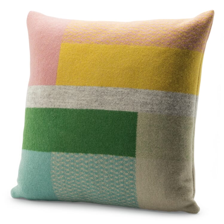 Taie d'oreiller en laine d'agneau style Bauhaus, Pastel