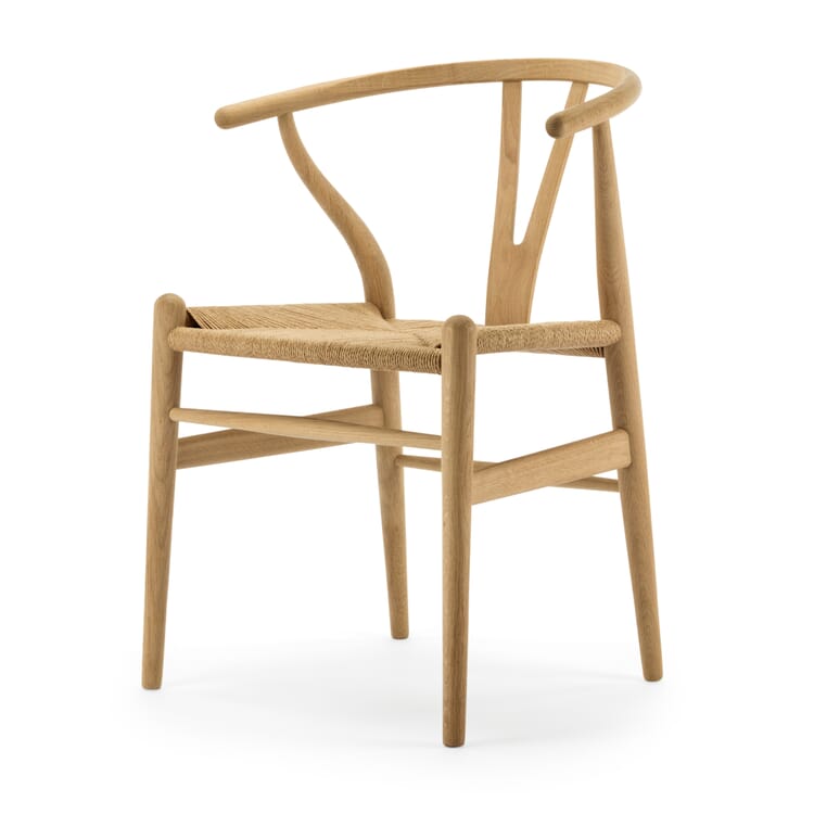 Chaise avec accoudoirs CH 24 chêne, Chêne savonné