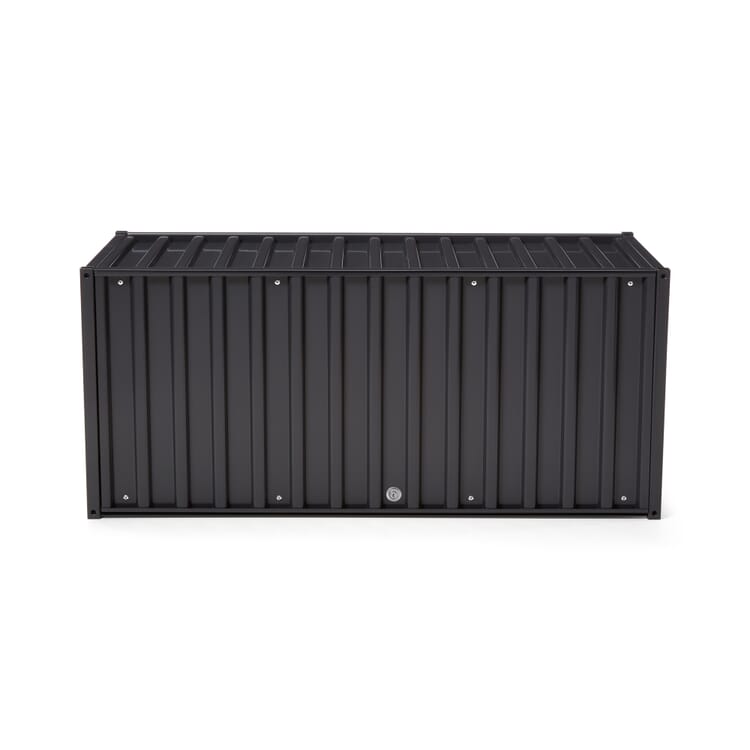 Container DS, met slot, RAL 7021 Zwartgrijs