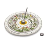 Orologio a meridiana con fiori in porcellana