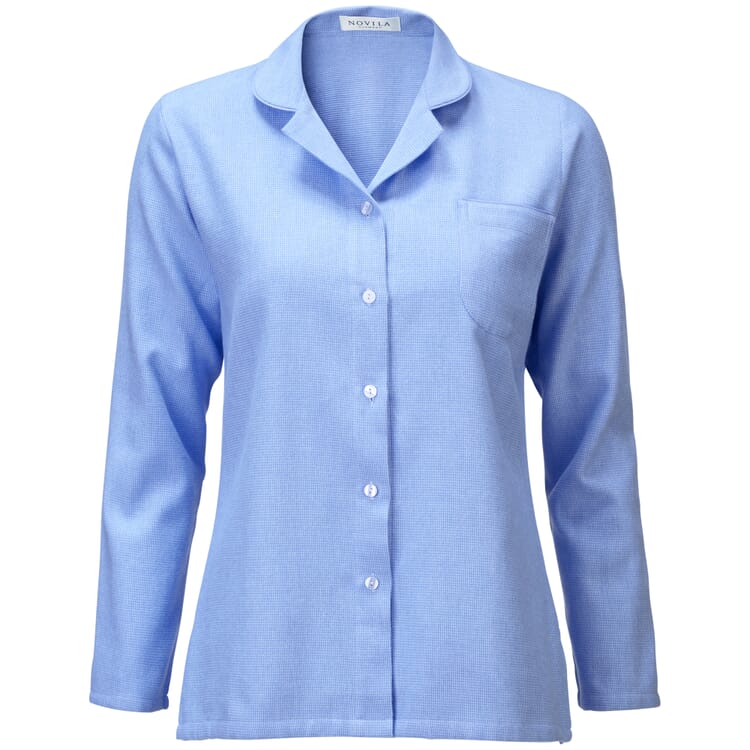 Damen-Flanellpyjama, Hellblau
