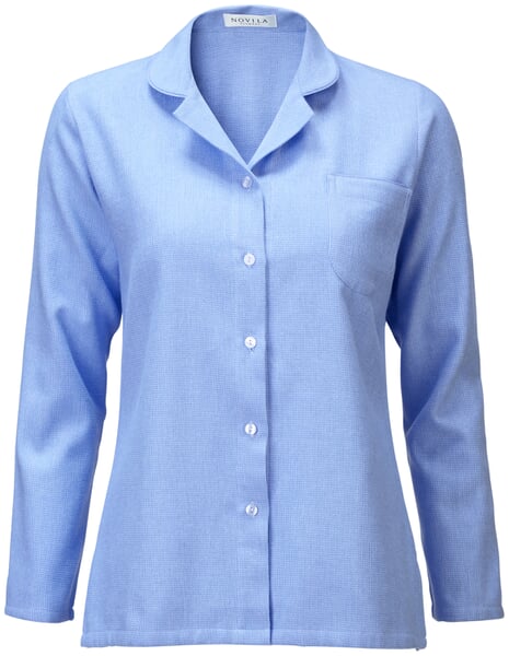 Flanellen pyjama voor dames Lichtblauw
