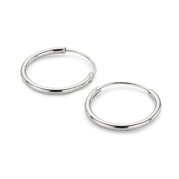 Creoolse eenvoudige hoepel, Zilver