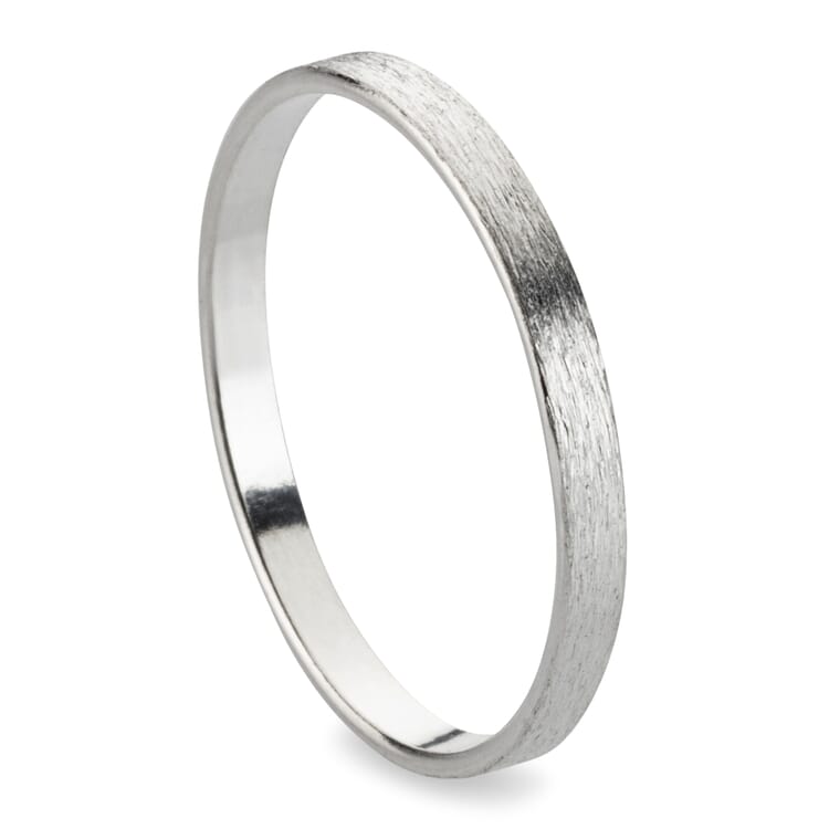 Bague ruban de satin, Argent