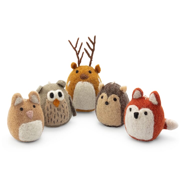 Animaux de la forêt en feutre