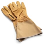 Gardening glove leather long cuff Yellow