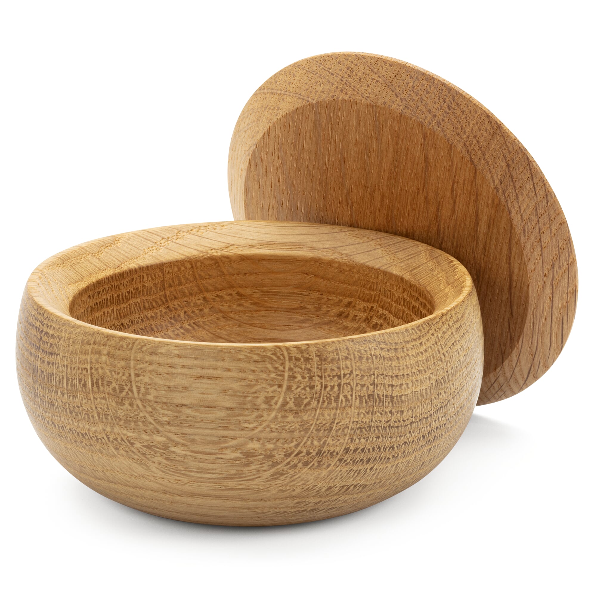 Deckeldose Massivholz, Eiche, 11 cm Ø