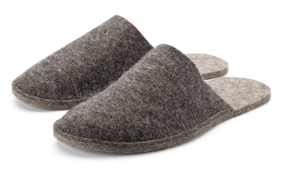 Reisepantoffel Steinschaf Unisex Steingrau
