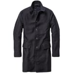 Men coat twisted double pilot Black