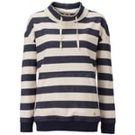 Unisex slip on shirt striped Blue-Cream