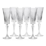 Ribbed sparkling wine goblet
