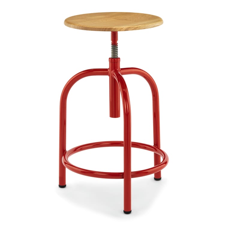 Taburete 201-M, RAL 3000 Rojo vivo