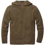 Sudadera de punto con capucha para hombre Marrón melange