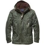 Men cotton jacket waxed Dark green