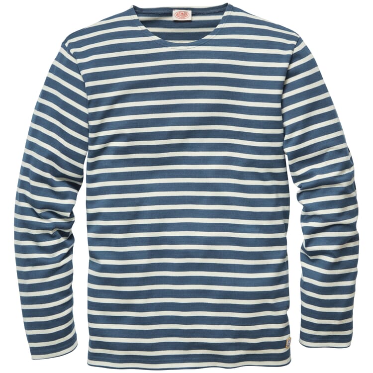 T-shirt à anneaux pour hommes, Bleu-écru