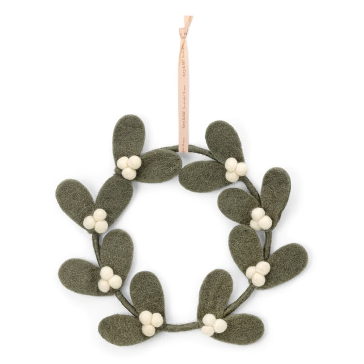 Mistletoe wreath felt, Small