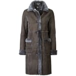 Manteau en peau de mouton pour femmes Taupe