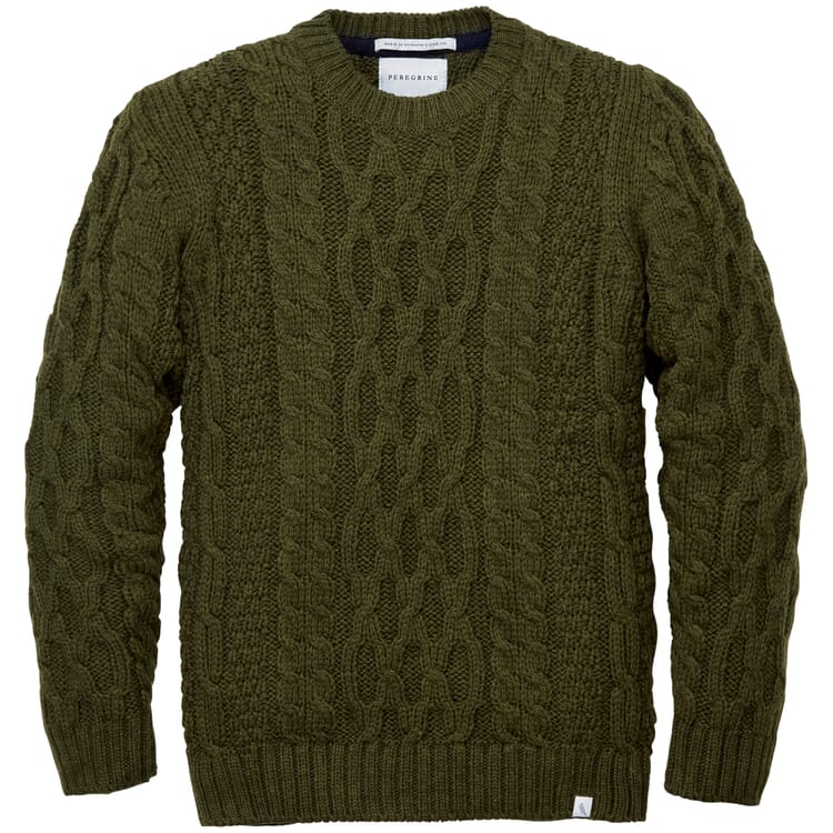 Heren Trui Merino Wol, Groene melange