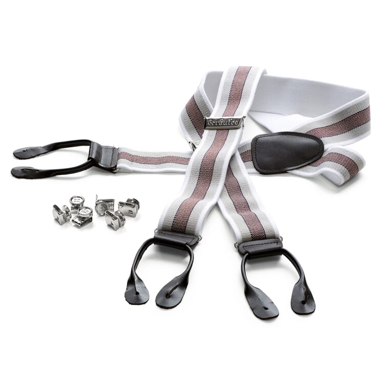 Suspenders Herkules, Red-Grey-White