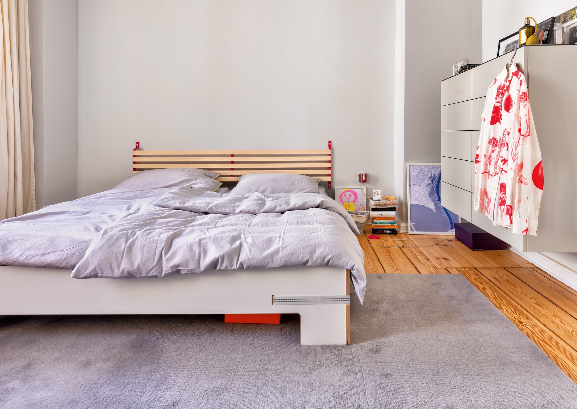 Headboard and backrest Schmieger, RAL 3020 Traffic red