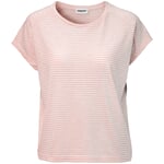 Ladies striped shirt Apricot-white