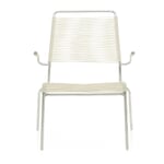 Chaise à dossier haut Säntis, galvanisée à chaud Blanc