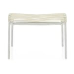 Footstool Säntis, hot-dip galvanized White