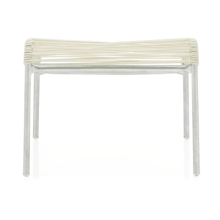 Footstool Säntis, hot-dip galvanized, White