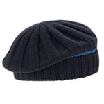 Ladies Knitted Barrette Lambswool, Dark Blue