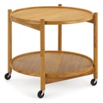 Foldable tray table Oak, Ø 60 cm