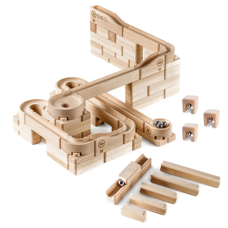 Circuit à billes en bois de hêtre