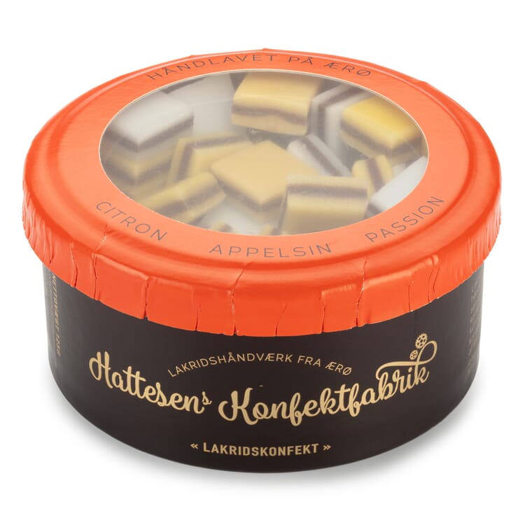 Lakritzkonfekt Zitrone, Orange und Passionsfrucht
