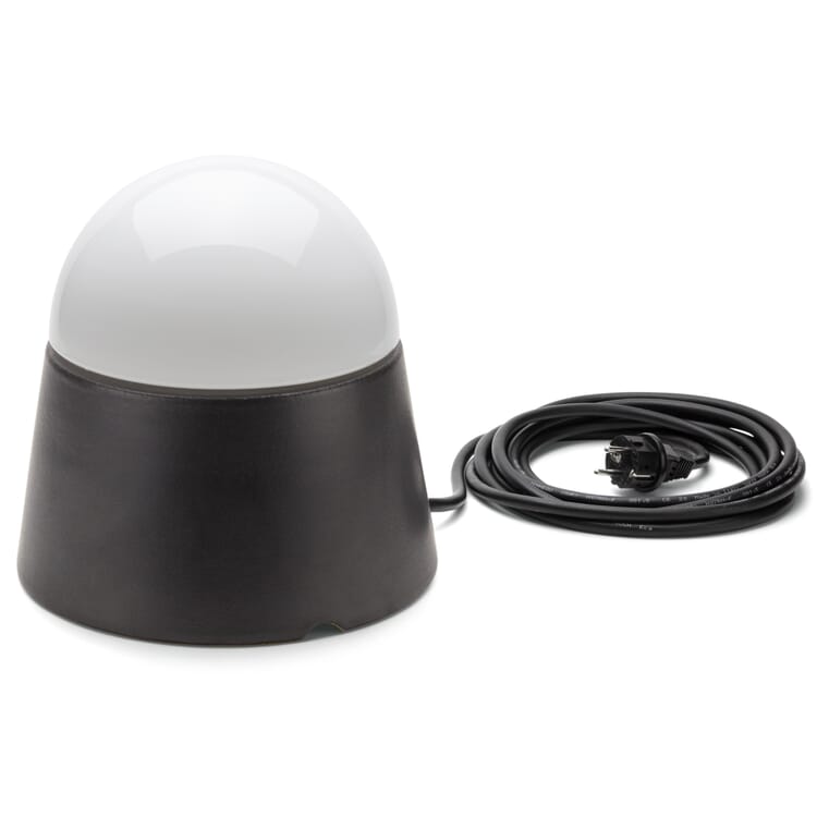 Gulvlampe til haven i keramik, Mangan-glasur