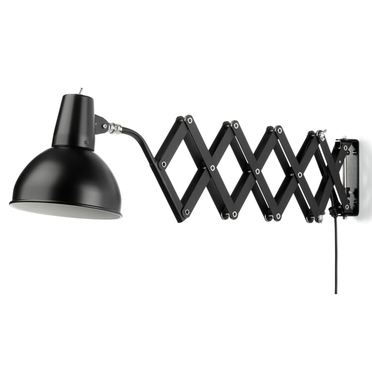 Scherenwandleuchte, Schwarz