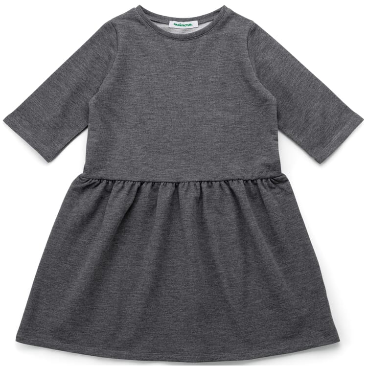 Abito in jersey da bambina, Grigio medio