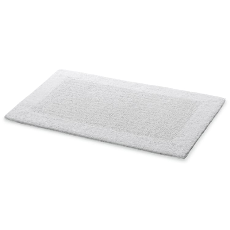 Bath mat double pile, White