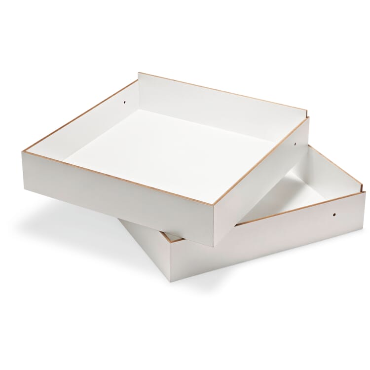 Schubkasten zu Schrank P100, Weiß / RAL 7035 Lichtgrau